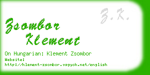 zsombor klement business card